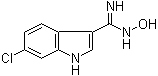 6-氯-N-羟基-1H-吲哚-3-甲脒分子结构 (CAS 889942-64-7)