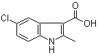 5-氯-2-甲基-1H-吲哚-3-羧酸分子结构 (CAS 889942-69-2)