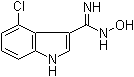 4-氯-N-羟基-1H-吲哚-3-甲脒分子结构 (CAS 889942-75-0)
