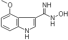 N-羟基-4-甲氧基-1H-吲哚-3-甲脒分子结构 (CAS 889943-82-2)