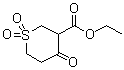 四氢-4-氧代-2H-噻喃-3-羧酸乙酯 1,1-二氧化物分子结构 (CAS 889946-17-2)