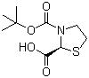 structure of CAS# 891192-95-3, (S)-3-Boc-2-Thiazolidinecarboxylic acid;(S)-3-(tert-Butoxycarbonyl)thiazolidine-2-carboxylic acid