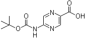 5-[叔丁氧羰基]氨基]-2-吡嗪甲酸分子结构 (CAS 891782-63-1)