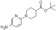 1-(5-氨基-2-吡啶基)-4-哌啶羧酸叔丁酯分子结构 (CAS 892492-27-2)