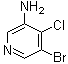 3-氨基-5-溴-4-氯吡啶分子结构 (CAS 89283-92-1)