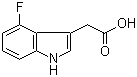 4-氟-3-吲哚乙酸分子结构 (CAS 89434-03-7)