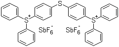 二[4-二苯基硫鎓苯基]硫醚二六氟锑酸盐分子结构 (CAS 89452-37-9)