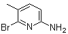 6-溴-5-甲基-2-吡啶胺分子结构 (CAS 89466-17-1)