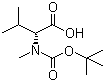 N-叔丁氧羰基-N-甲基-D-缬氨酸分子结构 (CAS 89536-85-6)