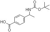 4-[1-[(叔丁氧羰基)氨基]乙基]苯甲酸分子结构 (CAS 895577-21-6)