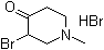 3-溴-1-甲基-4-哌啶酮氢溴酸盐分子结构 (CAS 89580-42-7)