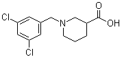 1-[(3,5-二氯苯基)甲基]-3-哌啶甲酸分子结构 (CAS 896045-39-9)