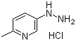5-肼基-2-甲基吡啶盐酸盐分子结构 (CAS 896133-77-0)