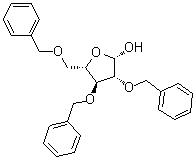 2,3,5-三-O-苄基-beta-L-呋喃阿拉伯糖分子结构 (CAS 89615-42-9)