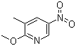 2-甲氧基-5-硝基-3-甲基吡啶分子结构 (CAS 89694-10-0)