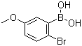 2-溴-5-甲氧基苯硼酸分子结构 (CAS 89694-44-0)