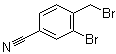 3-溴-4-(溴甲基)苯腈分子结构 (CAS 89892-39-7)