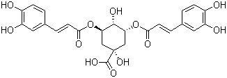 (-)-3,5-二咖啡酰奎宁酸分子结构 (CAS 89919-62-0)