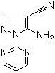 5-氨基-1-(2-嘧啶基)-1H-吡唑-4-甲腈分子结构 (CAS 89978-00-7)