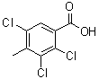 2,3,5-三氯-4-甲基苯甲酸分子结构 (CAS 89978-34-7)