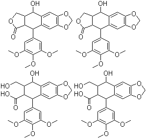 鬼臼树脂分子结构 (CAS 9000-55-9)