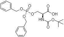 N-叔丁氧羰基-O-(二苄基膦酰)-L-丝氨酸分子结构 (CAS 90013-45-9)