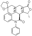(1'R,3'aR,4'aR,8'aR,9'S,9'aS)-1',3'a,4',4'a,5',7',8',8'a,9',9'a-十氢-1'-甲基-3'-氧代-N,N-二苯基螺[1,3-二氧杂环戊烷-2,6'(3'H)-萘并[2,3-c]呋喃]-9'-甲酰胺分子结构 (CAS 900160-99-8)