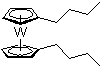 Bis(butylcyclopentadienyl)tungsten molecular structure (CAS 90023-17-9)