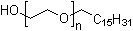 十六烷醇聚氧乙烯醚分子结构 (CAS 9004-95-9)
