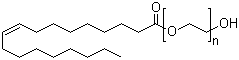 聚乙二醇单油酸酯分子结构 (CAS 9004-96-0)