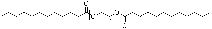 聚乙二醇二月桂酸酯分子结构 (CAS 9005-02-1)