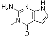 2-氨基-3,7-二氢-3-甲基-4H-吡咯并[2,3-d]嘧啶-4-酮分子结构 (CAS 90065-67-1)
