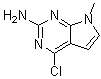 2-氨基-4-氯-7-甲基-7H-吡咯并[2,3-d]嘧啶分子结构 (CAS 90065-71-7)