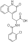 alpha-[(2-氯苯甲酰基)氨基]-1,2-二氢-2-氧代-4-喹啉丙酸分子结构 (CAS 90098-06-9)