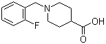 1-[(2-氟苯基)甲基]-4-哌啶甲酸分子结构 (CAS 901313-43-7)
