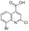 structure of CAS# 902743-27-5, 8-Bromo-2-chloroquinoline-4-carboxylic acid