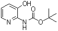 structure of CAS# 902835-93-2, N-(3-Hydroxy-2-pyridinyl)carbamic acid 1,1-dimethylethyl ester