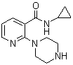 N-环丙基-2-(1-哌嗪基)-3-吡啶甲酰胺分子结构 (CAS 902836-65-1)