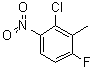 2-氯-4-氟-3-甲基-1-硝基苯分子结构 (CAS 90292-62-9)