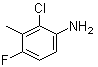 2-氯-4-氟-3-甲基苯胺分子结构 (CAS 90292-63-0)