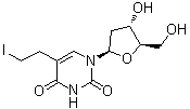5-(2-碘乙基)-2'-脱氧尿苷分子结构 (CAS 90301-67-0)