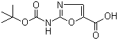 2-叔丁氧羰基氨基恶唑-5-羧酸分子结构 (CAS 903094-60-0)