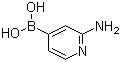 (2-氨基吡啶-4-基)硼酸分子结构 (CAS 903513-62-2)