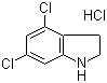 structure of CAS# 903551-23-5, 4,6-Dichloro-2,3-dihydro-1H-indole hydrochloride