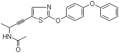N-[1-甲基-3-[2-(4-苯氧基苯氧基)-1,3-噻唑-5-基]丙-2-炔基]乙酰胺分子结构 (CAS 903886-81-7)