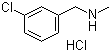 3-氯-N-甲基苄胺盐酸盐分子结构 (CAS 90389-46-1)
