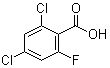2,4-二氯-6-氟苯甲酸分子结构 (CAS 904285-09-2)
