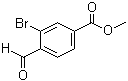3-溴-4-甲酰基苯甲酸甲酯分子结构 (CAS 90484-53-0)