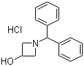 1-二苯甲基-3-羟基氮杂环丁烷盐酸盐分子结构 (CAS 90604-02-7)