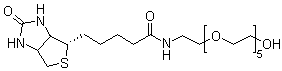 (3aS,4S,6aR)-六氢-N-(17-羟基-3,6,9,12,15-五氧杂十七烷-1-基)-2-氧代-1H-噻吩并[3,4-d]咪唑-4-戊酰胺分子结构 (CAS 906099-89-6)